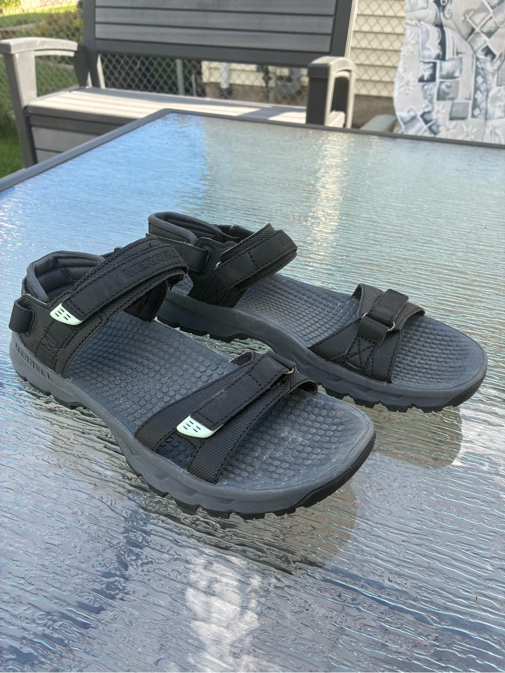 Merrell Women's Black Outdoor Sport Sandals With Adjustable Straps Size 10